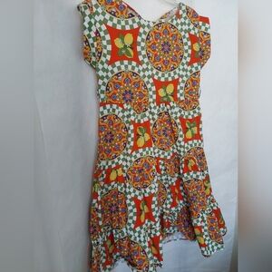 Floral Mosaic Midi Dress